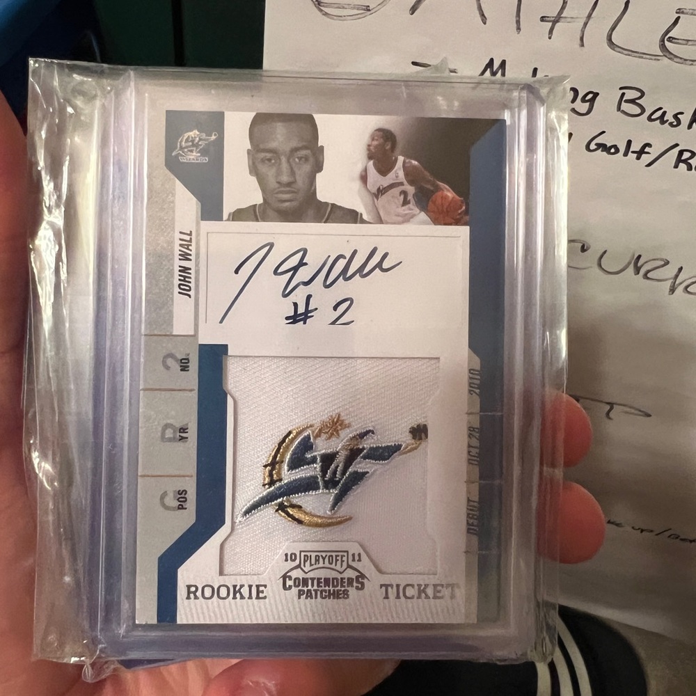 John Wall 2010-11 Playoff Contenders Wizards Logo Rookie Ticket Patch Auto RC